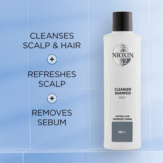 Nioxin System 2 Cleanser Shampoo - Step 1 (300 ml)