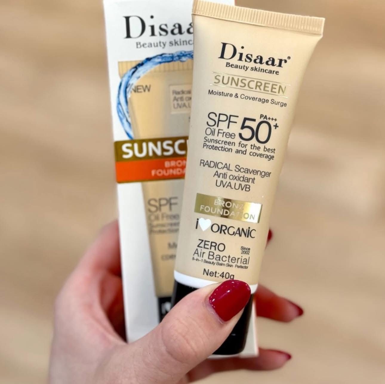 Disaar Protector Solar con Base Bronz SPF 50+ PA+ (40 g)