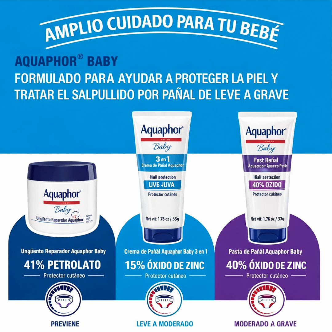 Aquaphor Baby Healing Paste - Pasta para dermatitis de pañal (99 g) *Sin caja