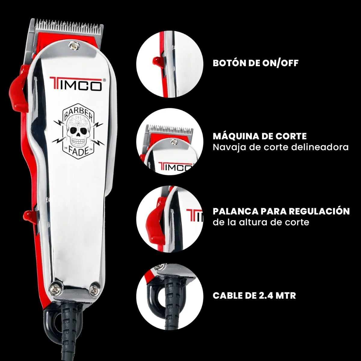 Timco HC-222 Cortadora Profesional Barber Fade – Máquina de Corte