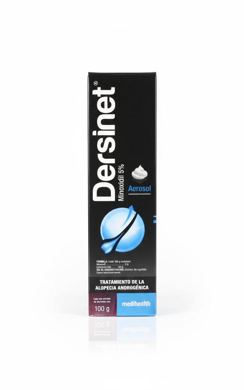 Medihealth Dersinet Minoxidil 5% - Aerosol para Alopécia Androgénica (100 g)