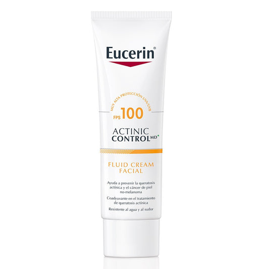 Eucerin Actinic Control MD FPS 100 Fluido Facial - Prevención de Queratosis Actínica y Cáncer de Piel (80 ml)