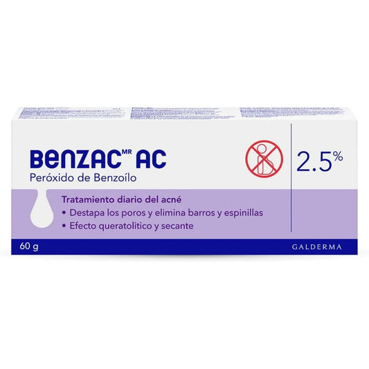 Galderma Benzac AC Gel 2.5% - Tratamiento diario del acné (60 g)