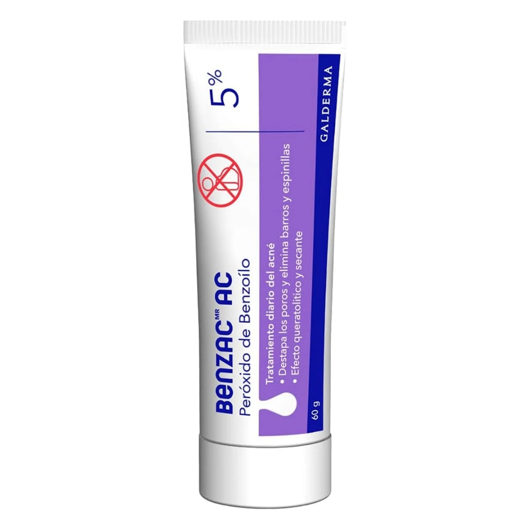 Galderma Benzac AC Gel 5% - Tratamiento diario del acné (60 g)