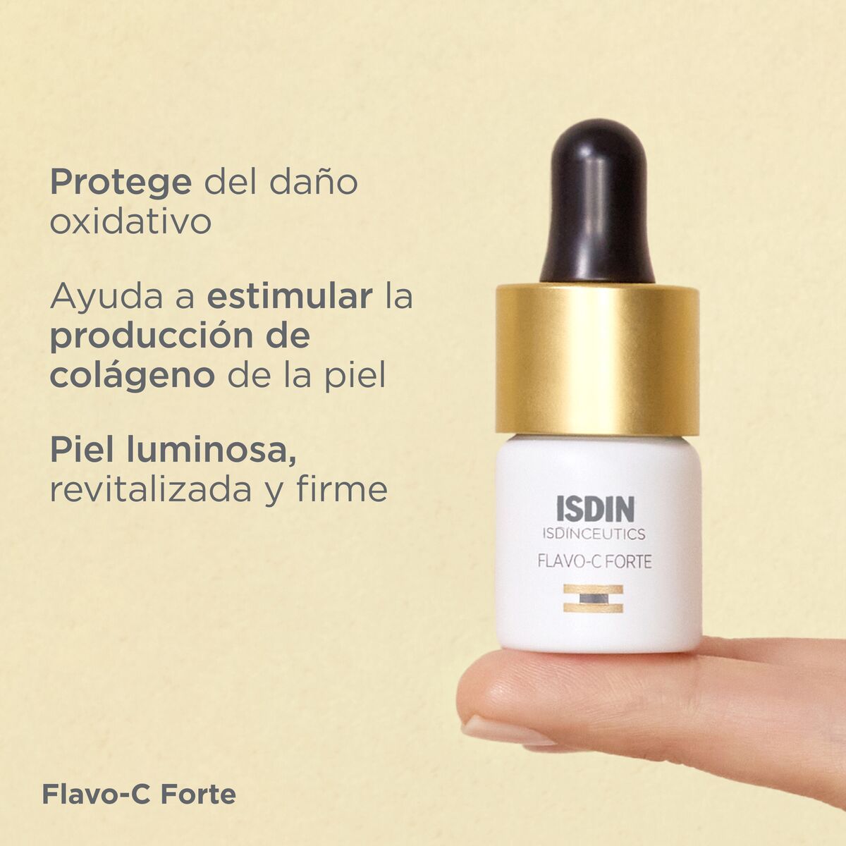 ISDIN - Flavo C Forte - Sérum Facial intensivo Revitaliza, Iluminador y Antifatiga (5 ml)