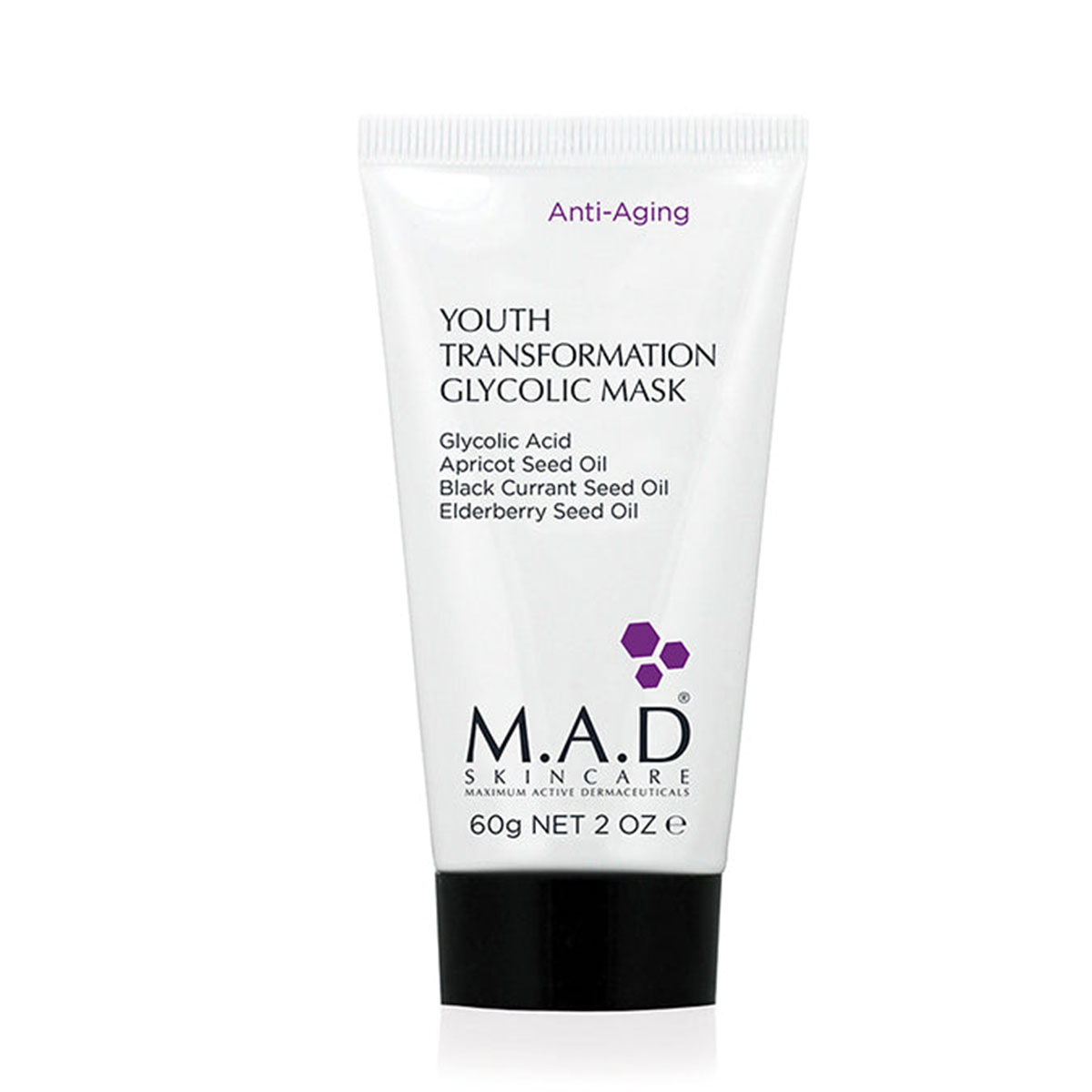 M.A.D Skincare Youth Transformation Glycolic Mask - Mascarilla con Ácido Glicólico (60 g)