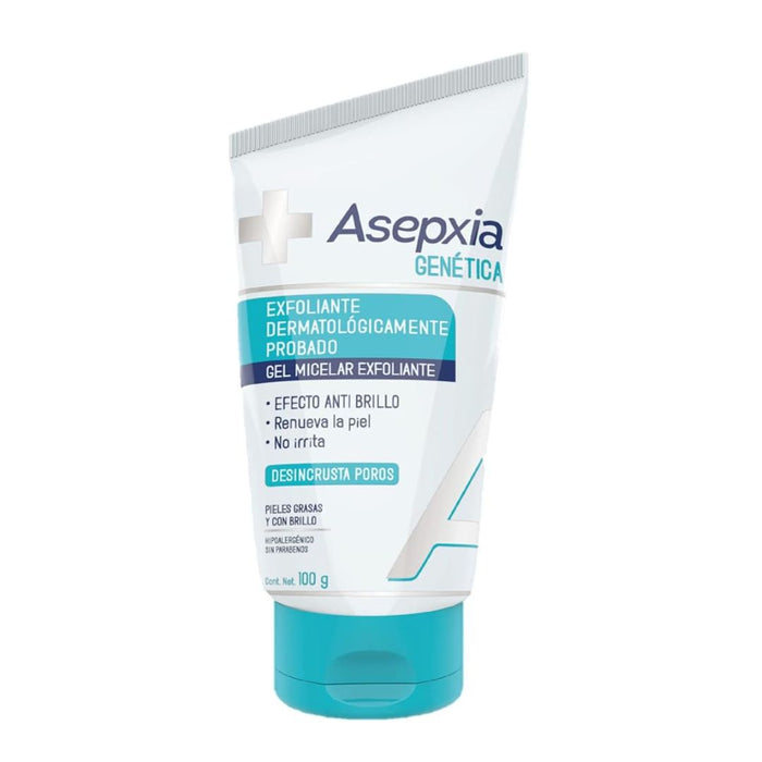 Asepxia Genética Gel Micelar Exfoliante - Pieles Grasas y con Brillo - 100 g