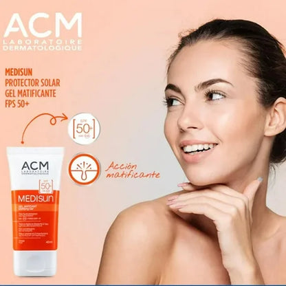 ACM Medisun SPF 50+ Gel Matificante – Protector Solar Facial (40 ml)