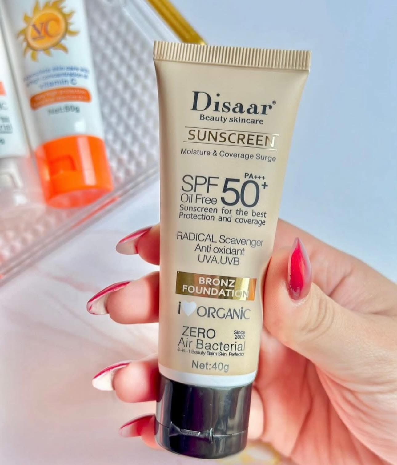Disaar Protector Solar con Base Bronz SPF 50+ PA+ (40 g)