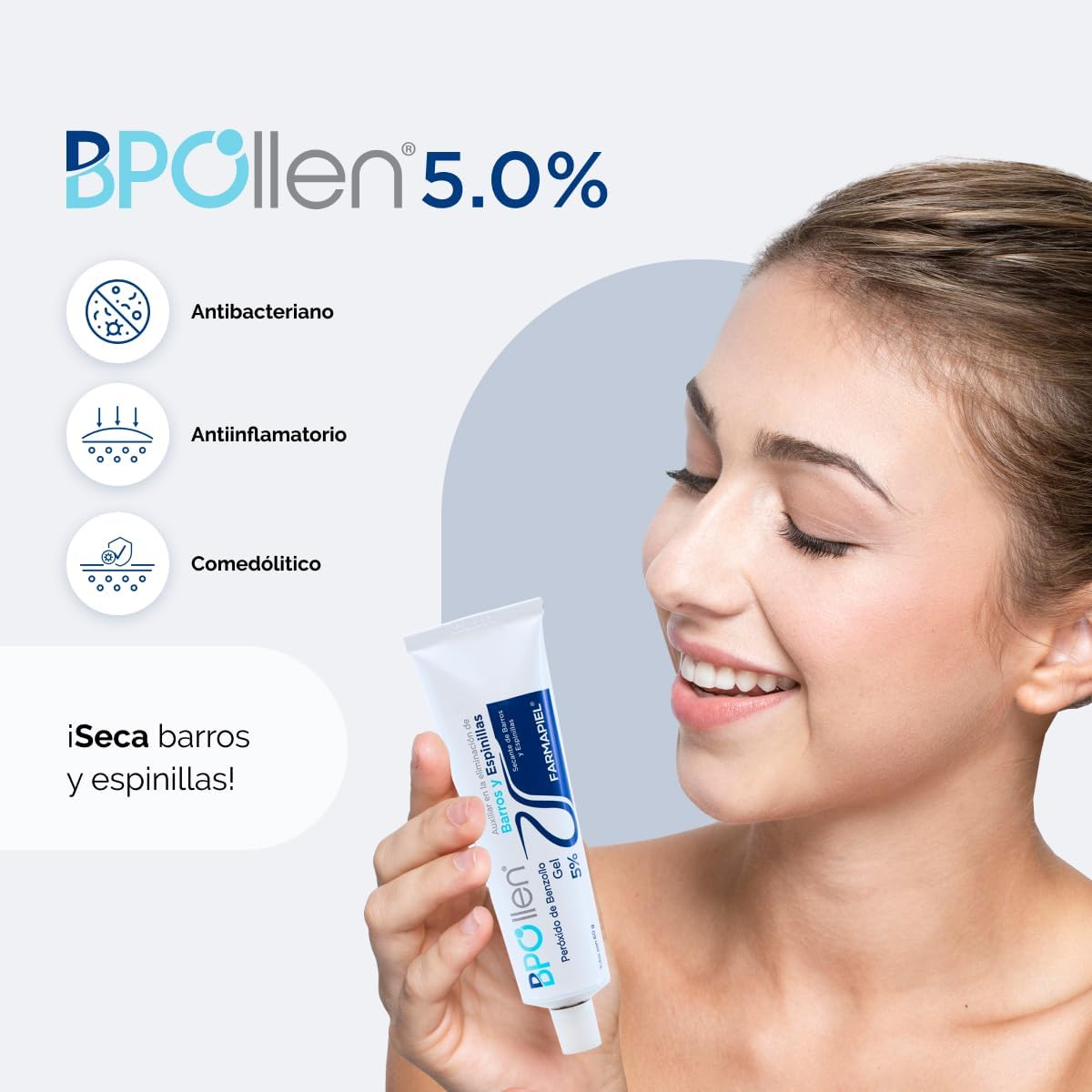 Farmapiel BPOllen Peróxido de Benzoílo Gel 5% - Tubo con 60 g