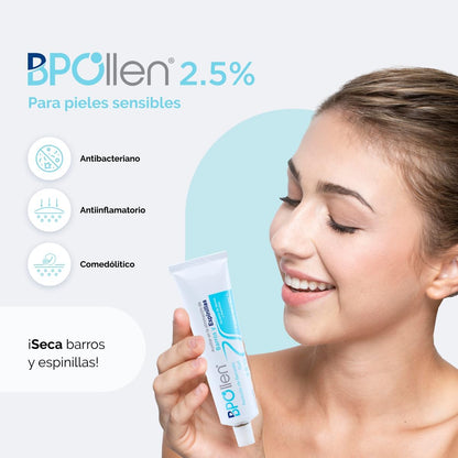 Farmapiel BPOllen Peróxido de Benzoílo Gel 2.5% - Tubo con 60 g