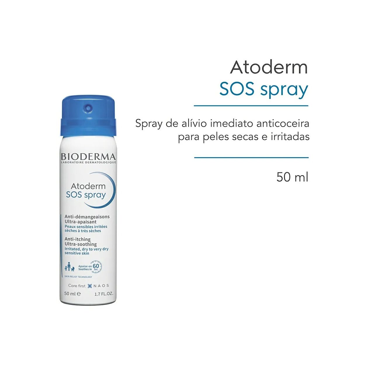 Bioderma Atoderm SOS Spray - Piel seca a muy seca (50 ml)