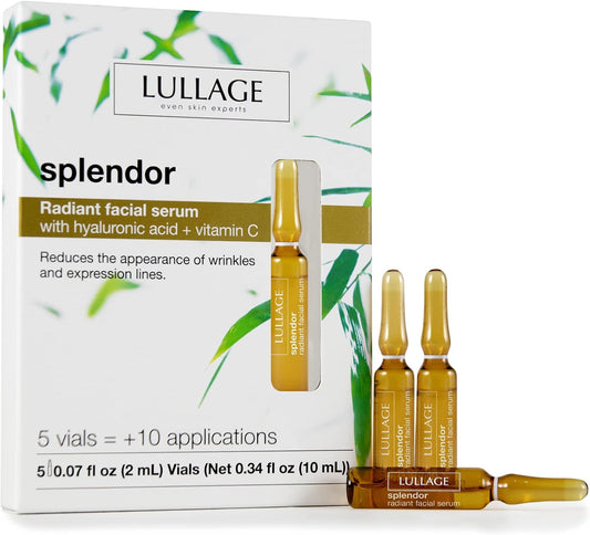 Lullage Splendor - Sérum Facial Radiante con Ácido Hialurónico y Vitamina C (5 viales de 2 ml)