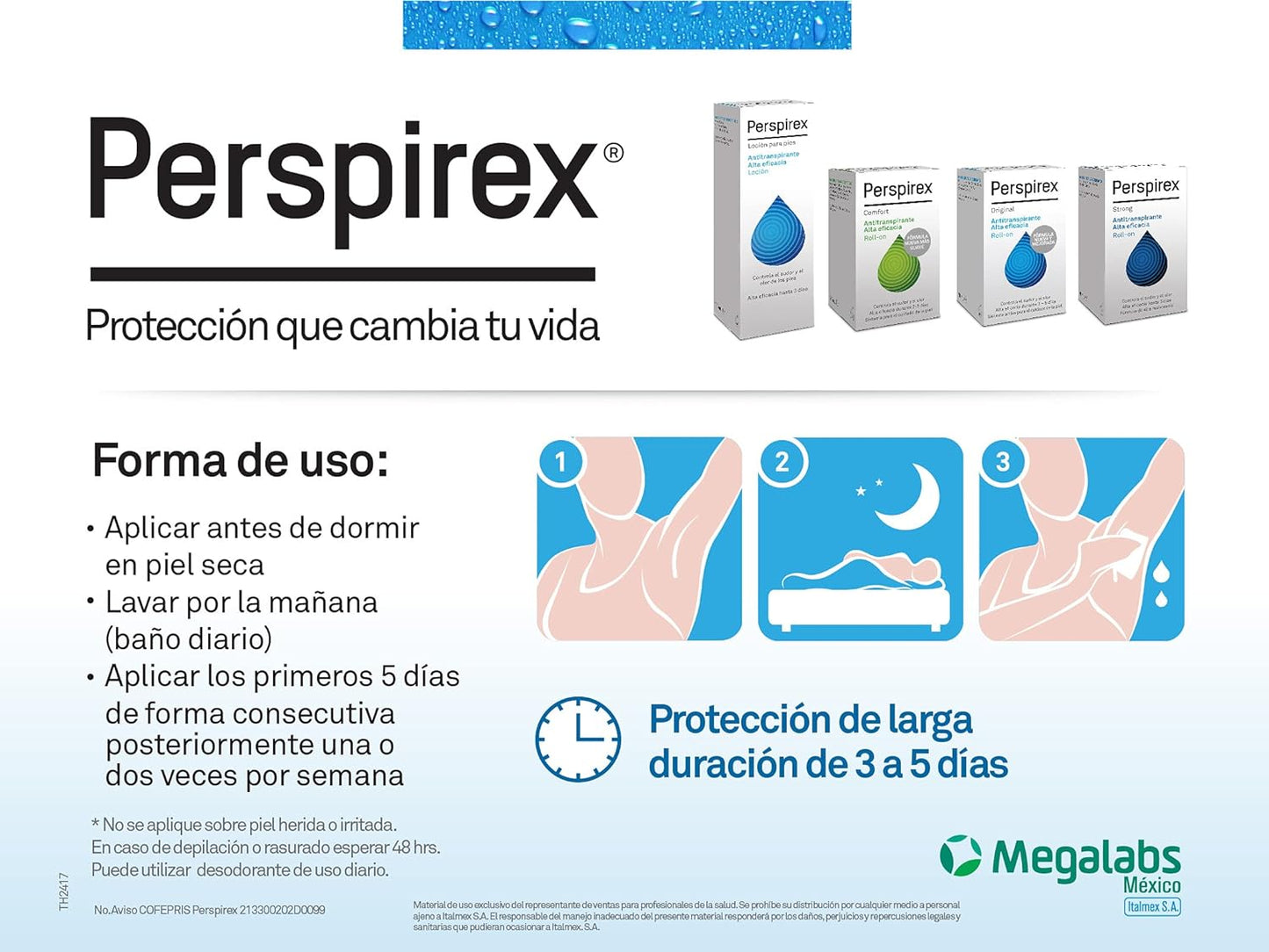 Perspirex - Antitranspirante Roll-On Alta Eficiencia (20 ml)