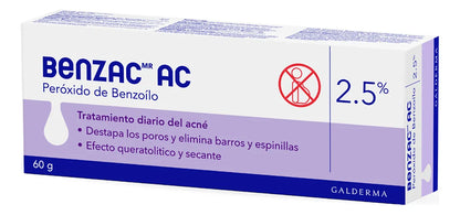 BENZAC AC Gel 2.5% (60 g) con Peróxido de Benzoilo