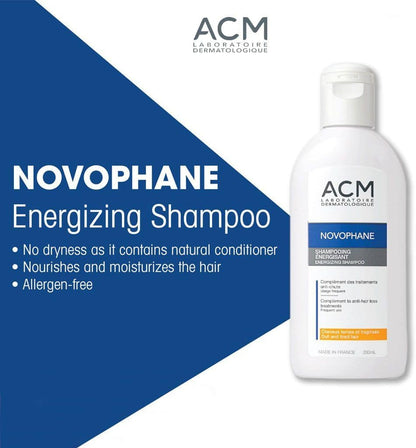ACM Novophane Shampoo Energizante – Cuidado Capilar (200 ml)