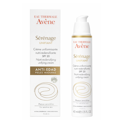 AVÈNE Serenage Unifiant SPF 20 – Anti-edad para Pieles Maduras (40 ml)
