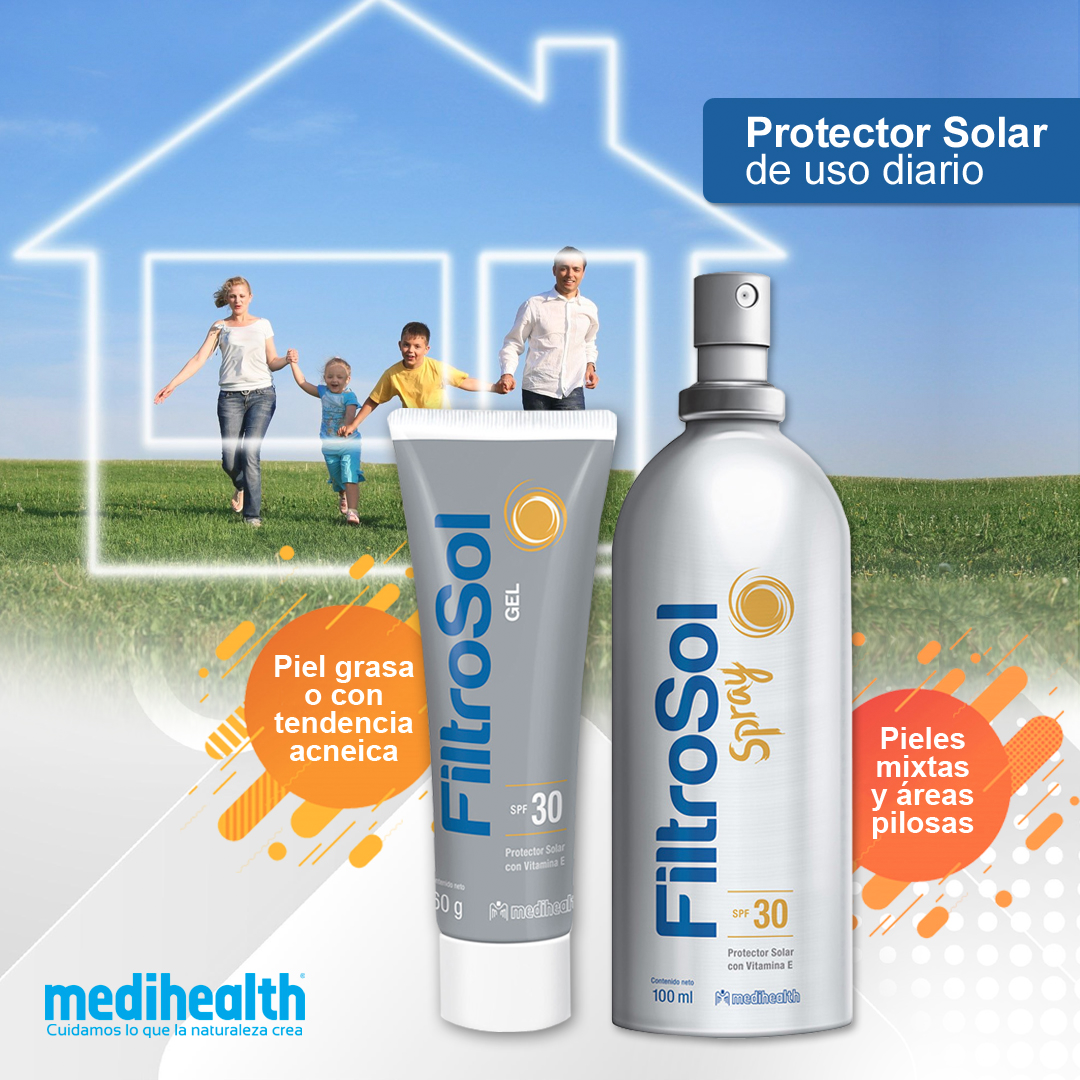 Medihealth Filtrosol Spray SPF 30 – Protector Solar con Vitamina E (100 g)