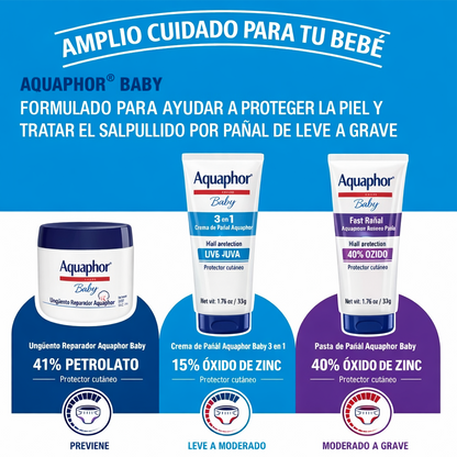 Aquaphor Baby Healing Paste - Pasta para dermatitis de pañal (99 g) *Sin caja