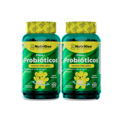 NutriOso Probióticos Sabor Manzana para Niños (100 gomitas)