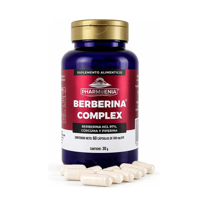 Berberina Complex 97% con Cúrcuma y Piperina - Pharmenia (60 Cápsulas)