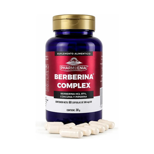 Berberina Complex 97% con Cúrcuma y Piperina - Pharmenia (60 Cápsulas)