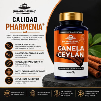 Canela Ceylán - Pharmoenia (60 Cápsulas)