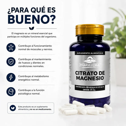 Citrato de Magnesio - Pharmenia (60 Cápsulas)