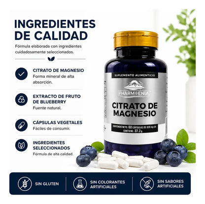 Citrato de Magnesio - Pharmenia (60 Cápsulas)