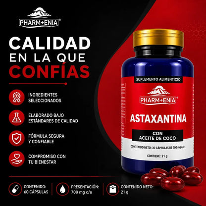 Astaxantina - Pharmenia (30 Cápsulas)