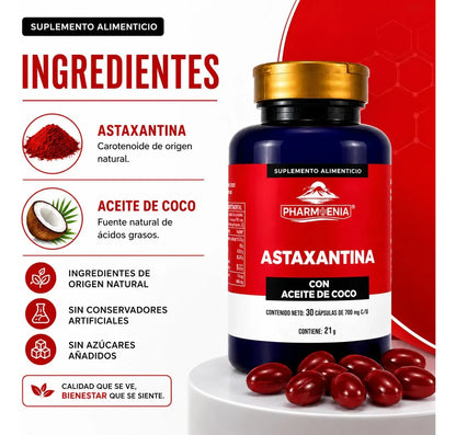 Astaxantina - Pharmenia (30 Cápsulas)