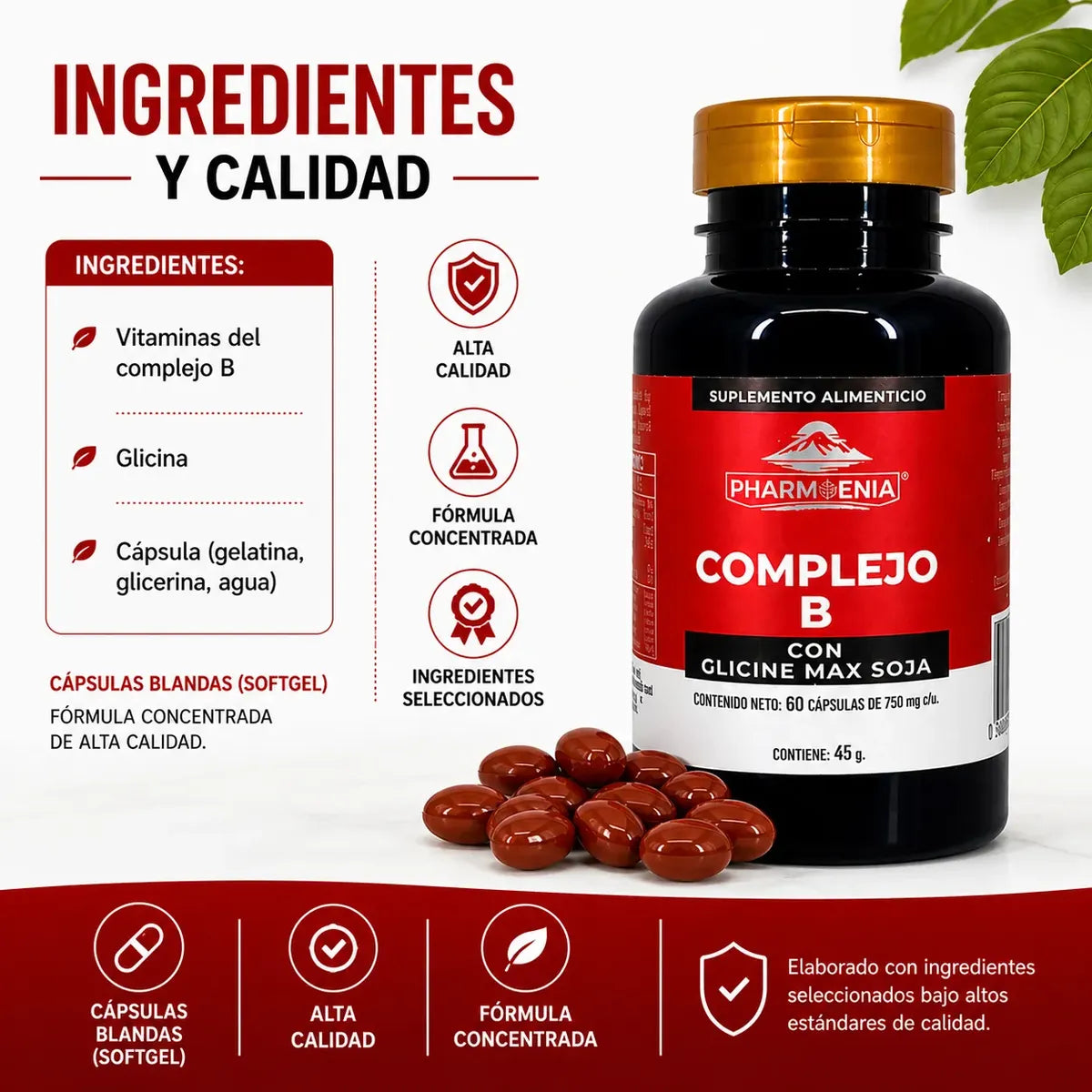 Complejo B - Pharmenia (60 Cápsulas)
