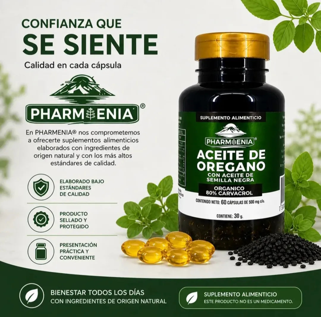 Aceite de Orégano - Pharmenia (60 Cápsulas)