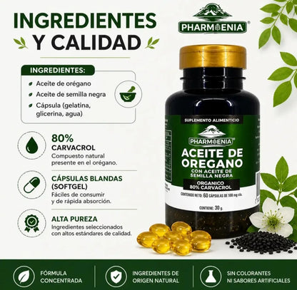 Aceite de Orégano - Pharmenia (60 Cápsulas)