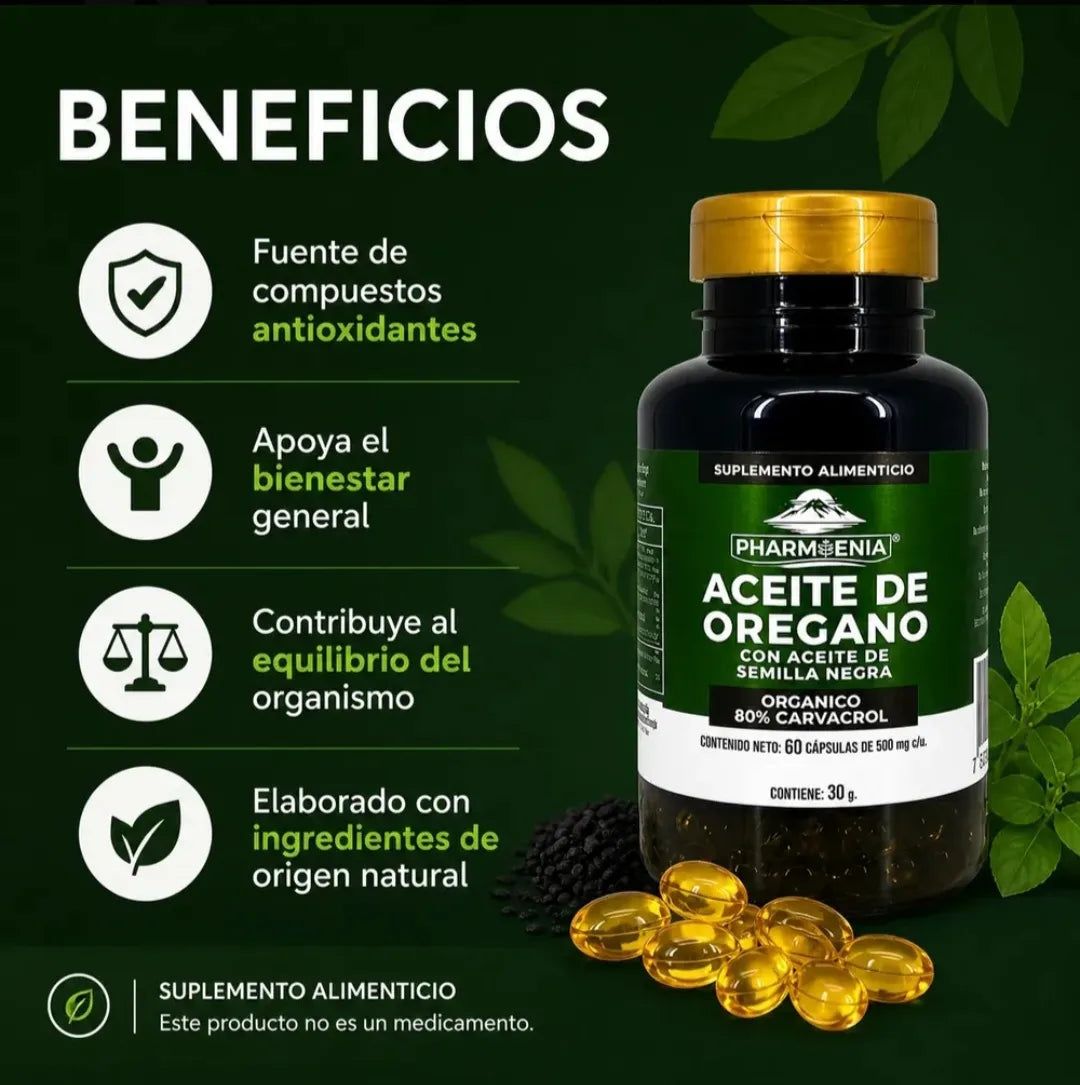 Aceite de Orégano - Pharmenia (60 Cápsulas)