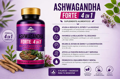 Ashwagandha Forte - Pharmenia (60 Cápsulas)