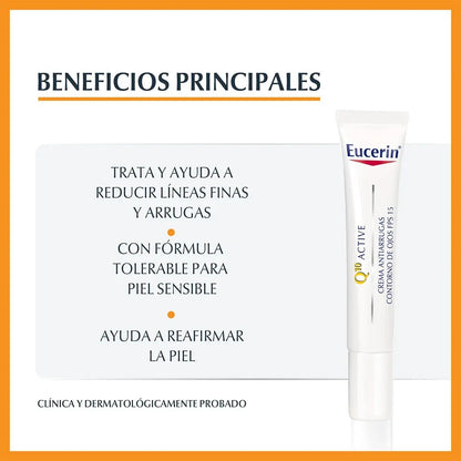 Eucerin Q10 Active Crema Antiarrugas Contorno de Ojos FPS 15 - 15 ml