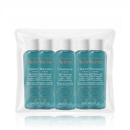 Eau Thermale Avène Cleanance Gel Nettoyant (Cleansing Gel) - Pack de 6 Botellas de 25 ml / 0.8 FL. OZ. c/u