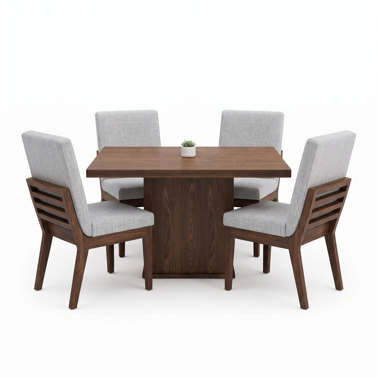 Comedor Chico Moderno - color Gris Plata (4 sillas)