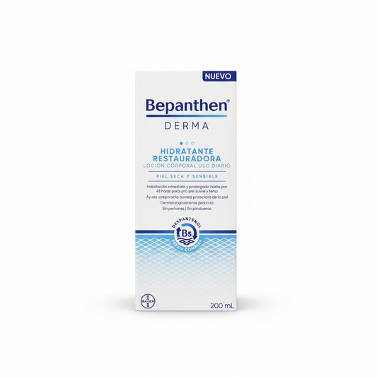 Bepanthen Derma Crema Hidratante Restauradora - Piel Seca y sensible (200 ml)