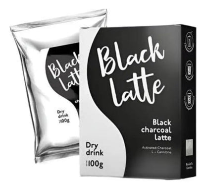 Black Latte - Black Charcoal Latte (Bebida en Polvo con Carbón Activado y L-Carnitina) - 100 g