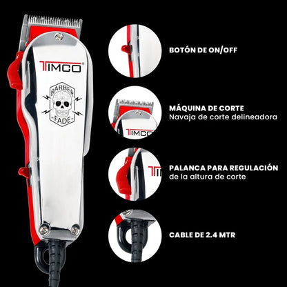 Timco HC-222 Cortadora Profesional Barber Fade – Máquina de Corte