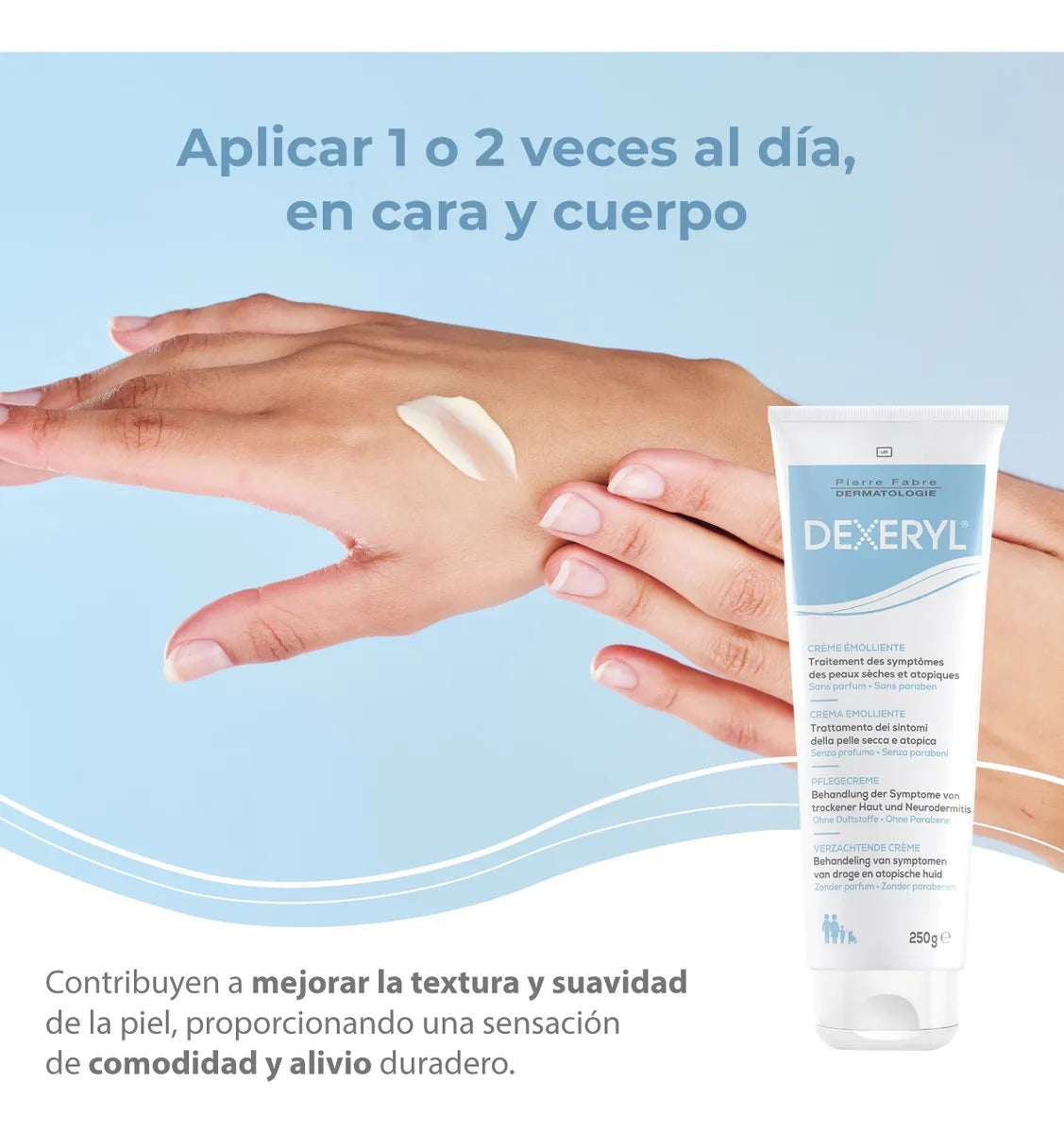 Dexeryl Crema Emoliente - Piel seca a muy seca (250 g) *Sin caja*