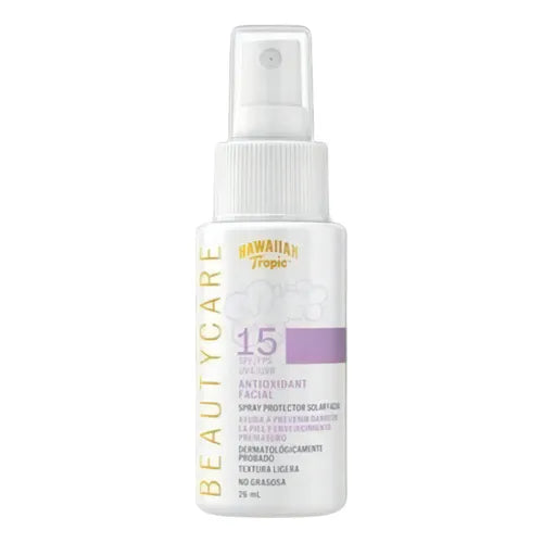 Hawaiian Tropic Beautycare - Protector solar en spray FPS 15 (130 ml)
