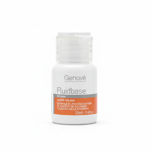 Fluidbase 10% AHA - Loción exfoliante, hidratante y renovadora (200 ml) Pack 10 pzas 20ml