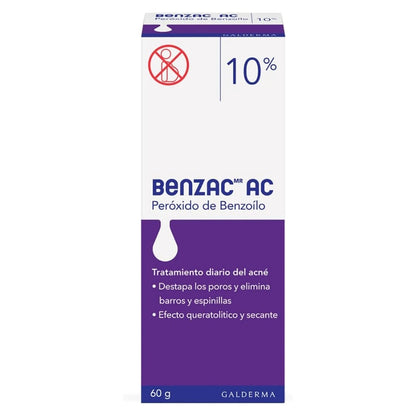 Galderma Benzac AC Gel 10% - Tratamiento diario del acné (60 g)