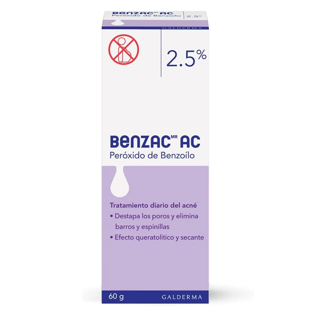 Galderma Benzac AC Gel 2.5% - Tratamiento diario del acné (60 g)