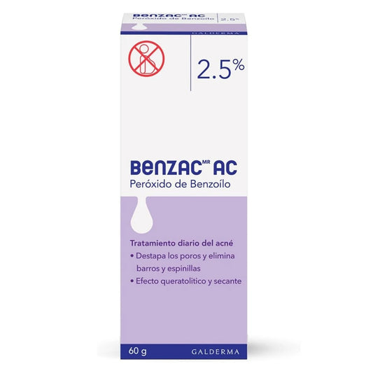 Galderma Benzac AC Gel 2.5% - Tratamiento diario del acné (60 g)