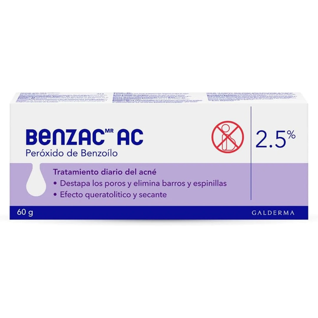 Galderma Benzac AC Gel 2.5% - Tratamiento diario del acné (60 g)