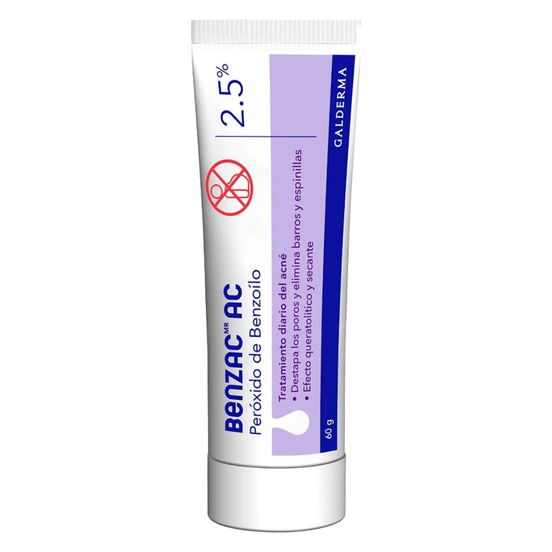 Galderma Benzac AC Gel 2.5% - Tratamiento diario del acné (60 g)